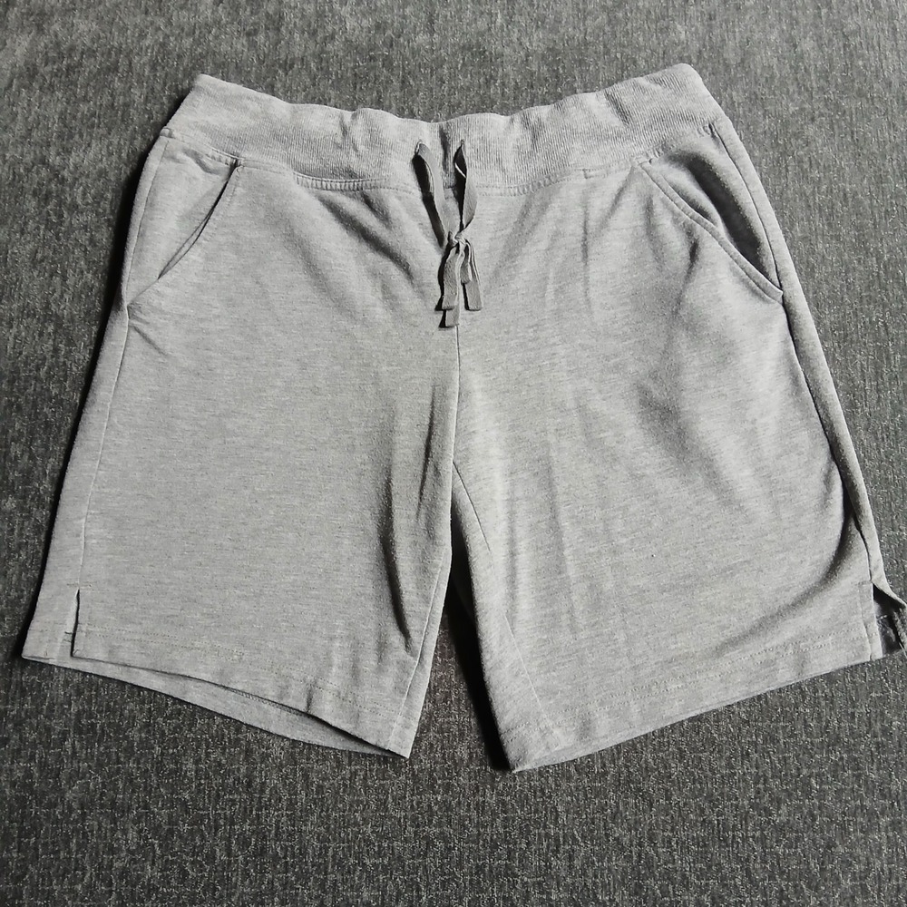 Athletic Works Womens Gray Knit Drawstring Shorts Size M 8-10 Heather Lounge